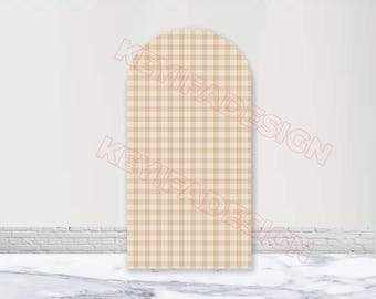 Palaka Pattern Arch Cover Polyester Double-Sided Custom Any Color Palaka Plaid Arch Backdrop Gingham Backdrop Checkered Grid Decor Props