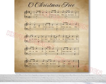O Christmas Tree Backdrop Christmas Songs & Carol Background Vintage Christmas Lyrics Banner