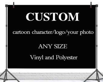 Benutzerdefinierte Hintergrund Geburtstag Hochzeit Party Fotografie Hintergrund personalisierte Foto Text Größe Vinyl Polyester Dekor Banner Foto Studio Prop