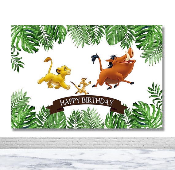 Lion King Photography Customized Backdrop Kids Birthday Party Decoration Vinyl