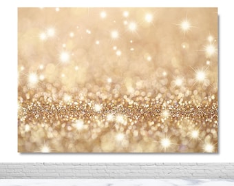 Gold Sparkle Photography Backdrop Wedding Birthday Glitter Vinyl Photo Background