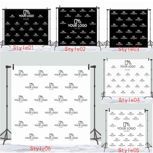 Step and Repeat Logo Custom Photography Backdrop Multi-times Photo Background Personalized Size Color Vinyl Polyester Photocall Backdrop