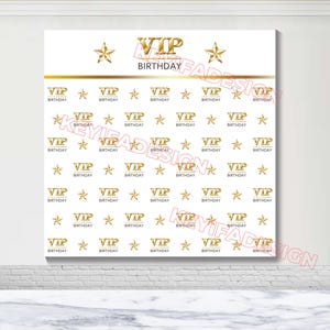VIP Birthday Backdrop Hollywood Photo Background Custom Step And Repeat Red Carpet Banner Award Ceremony Decorations Props