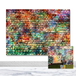 80s 90s Graffiti Brick Wall Photography Backdrop Hip Hop Birthday Party Photo Background Vinyl Photo Booth Props