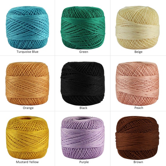 Set of 10 pcs Cotton Thread Yarn Skein Multi-Color Fabric Sewing Knitting Ball