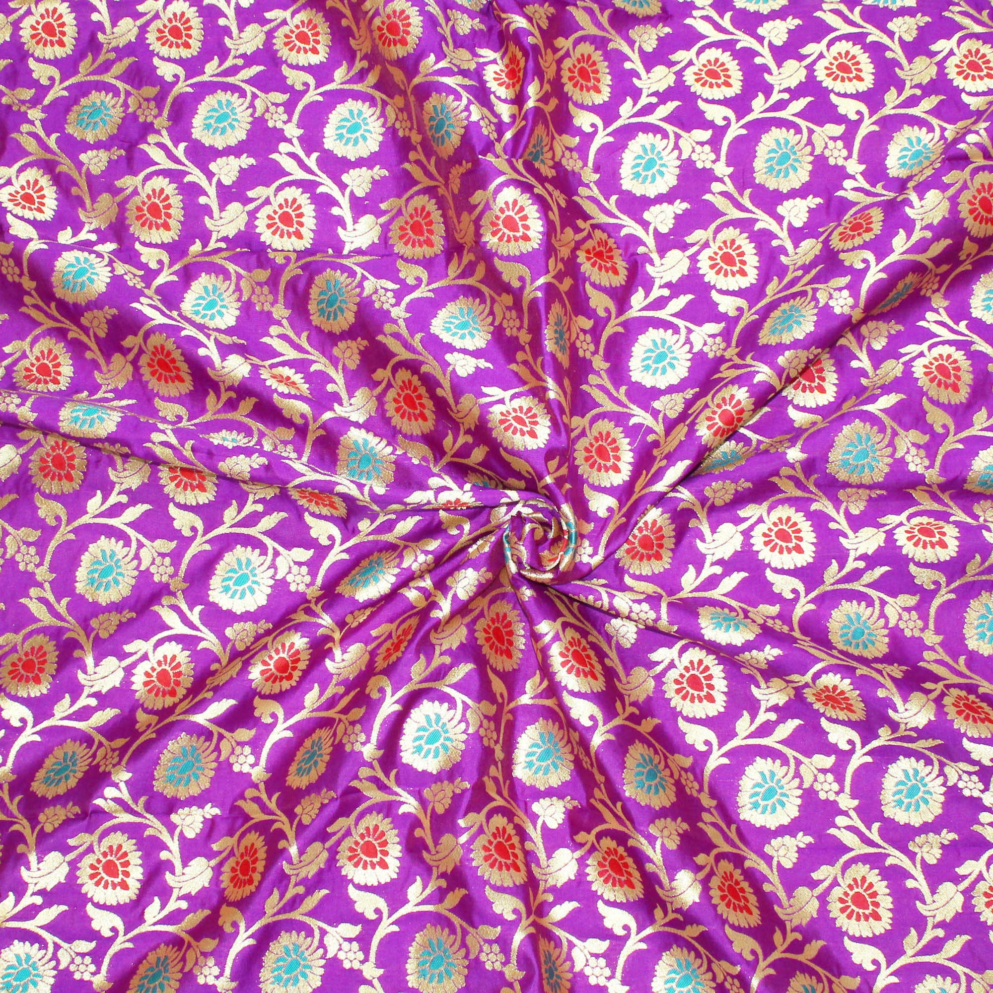 Indian Brocade Fabric Purple Brocade Fabric Brocade Blended Etsy UK