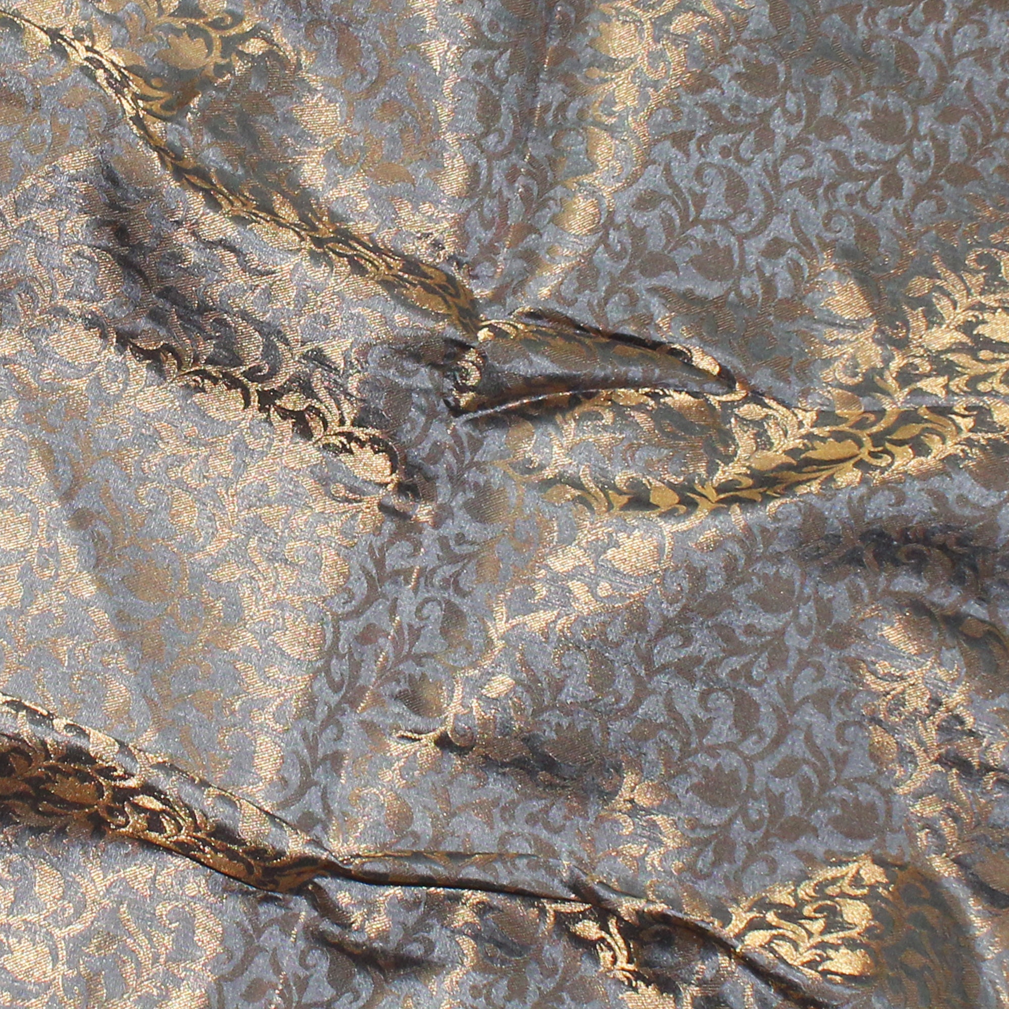 Gray Brocade Art Silk Fabric by the Yard Home Decor Wedding - Etsy