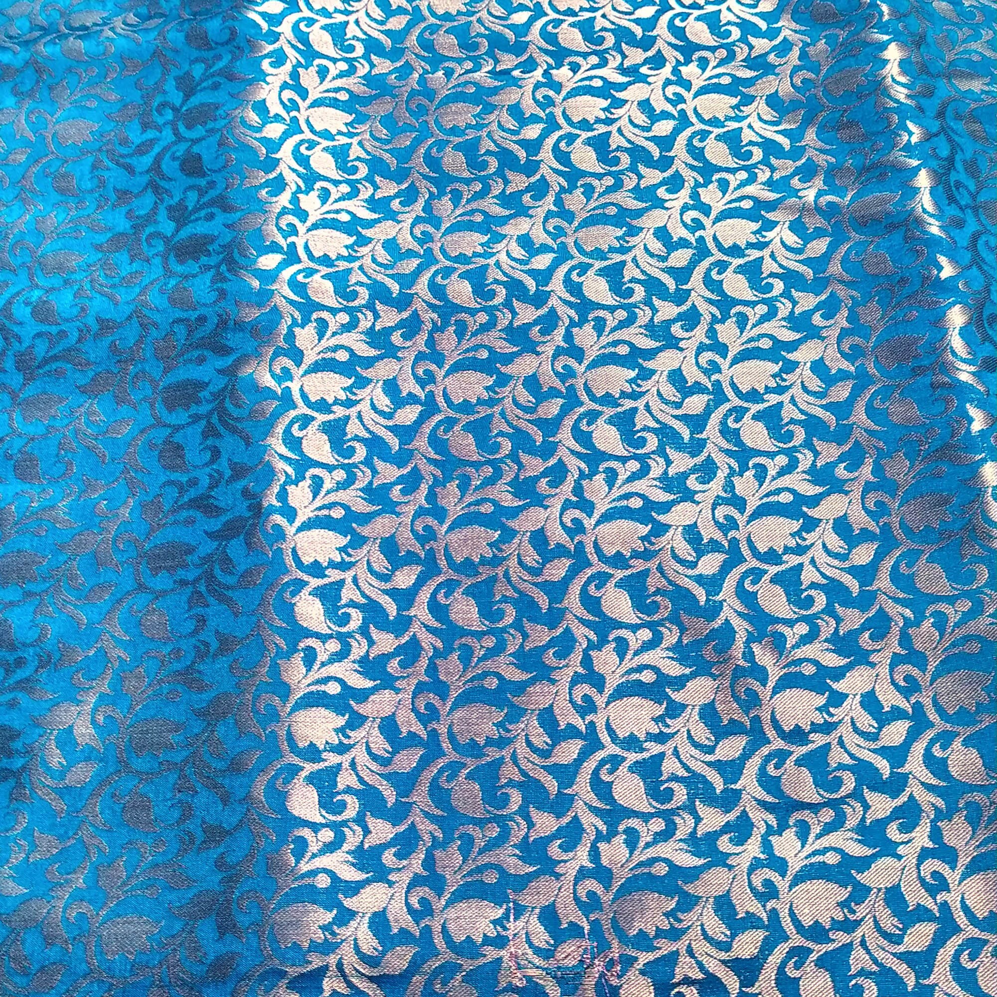 Brocade Art Silk Fabric By The Yard Home Decor Solid Pattern Etsy