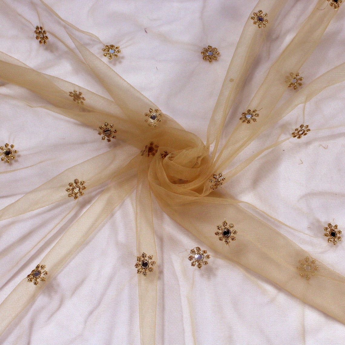 Golden Net Fabric Embroidery Fabric by the Yard for Wedding Etsy UK