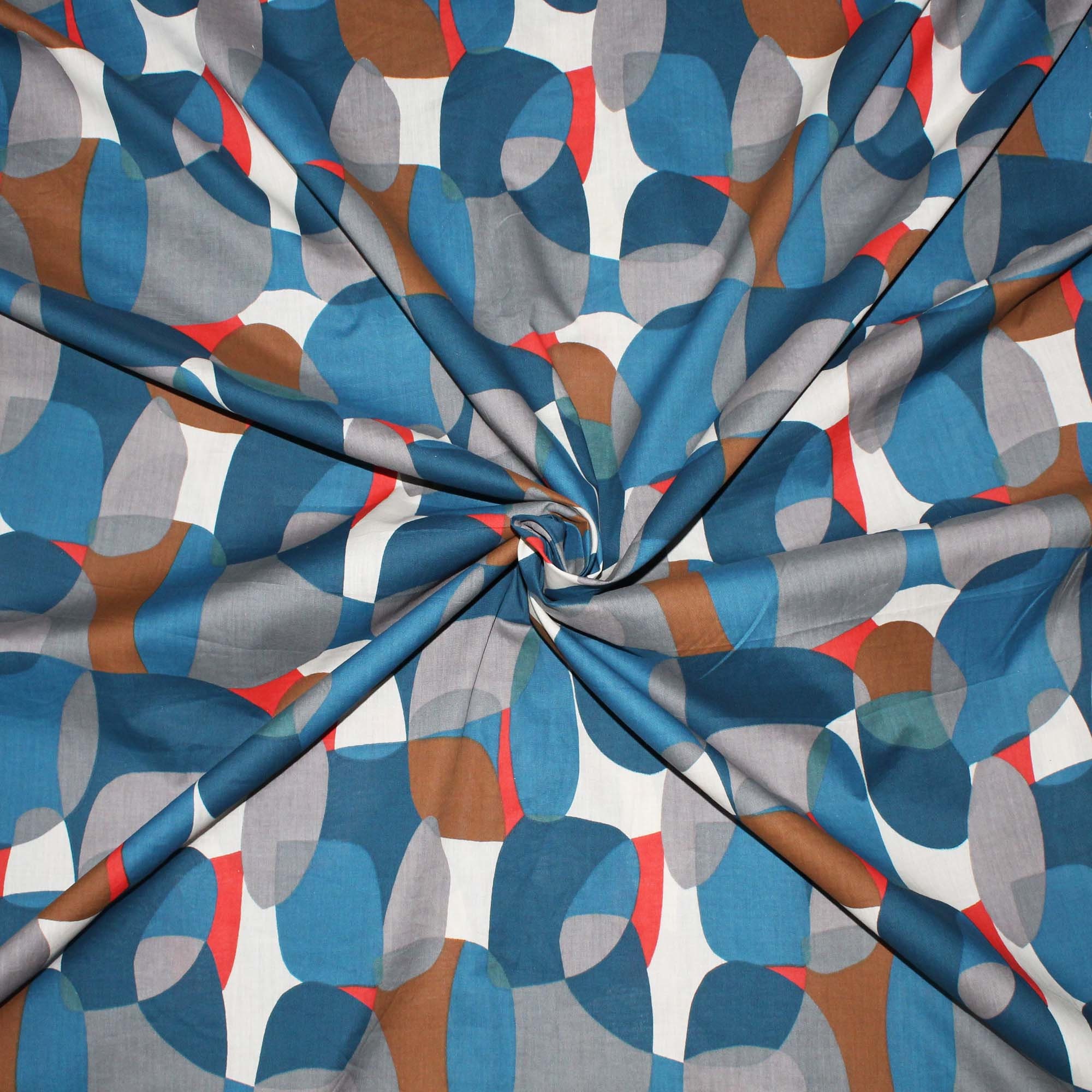 Indian Cotton Fabric Geometric Print Home Furnishing Fabric Etsy