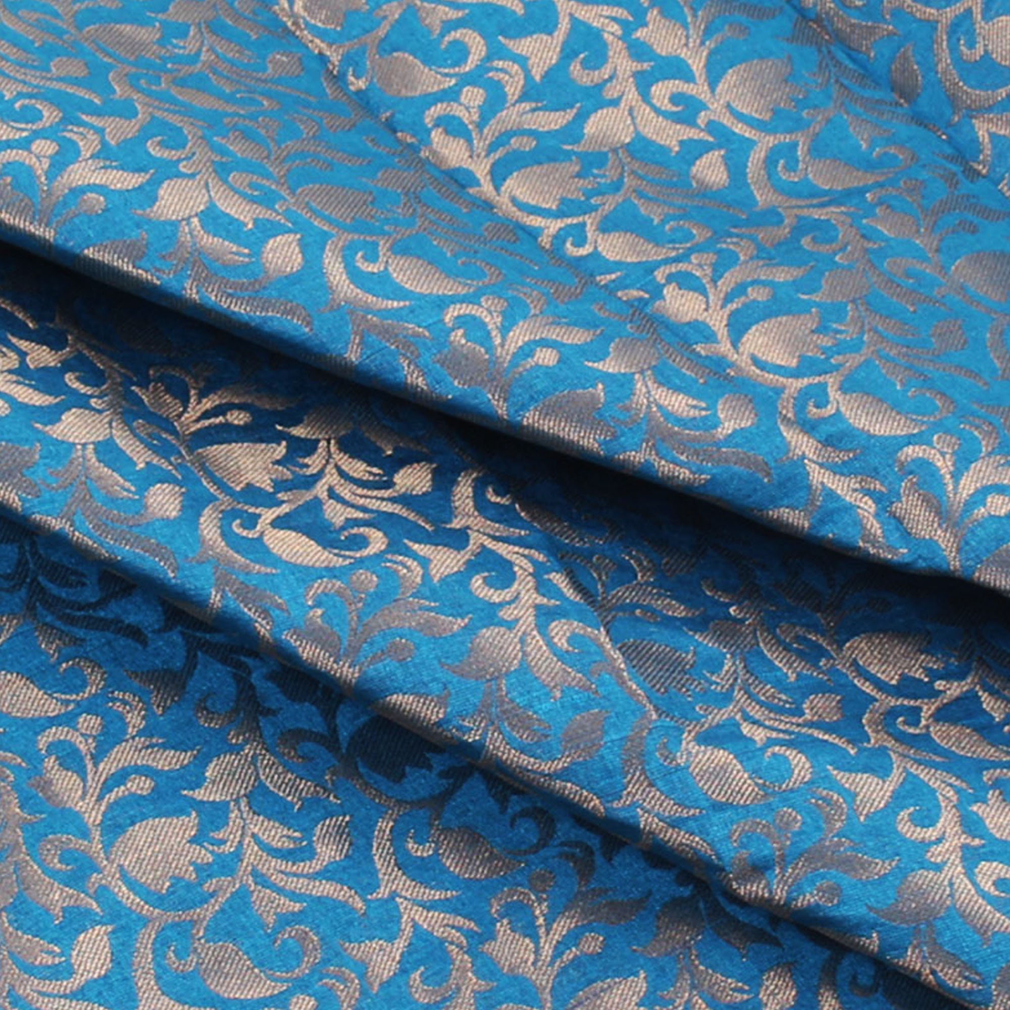 Brocade Art Silk Fabric By The Yard Home Decor Solid Pattern Etsy