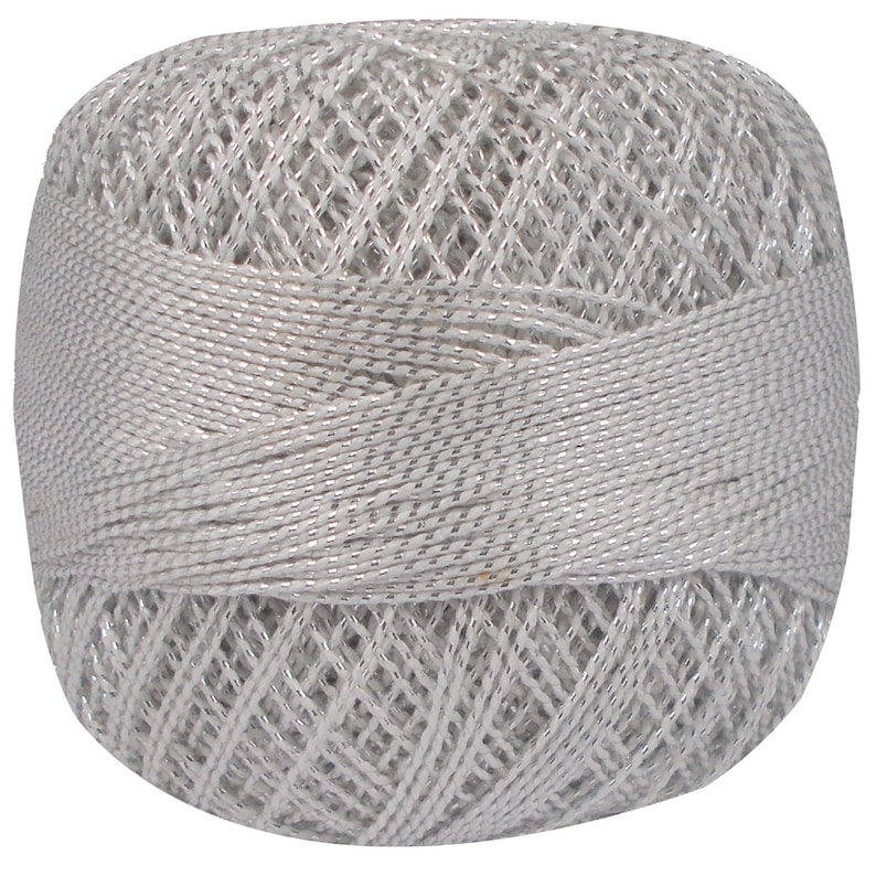 Crochet Cotton Thread with Metallic Silver Shade Cross Stitch Etsy
