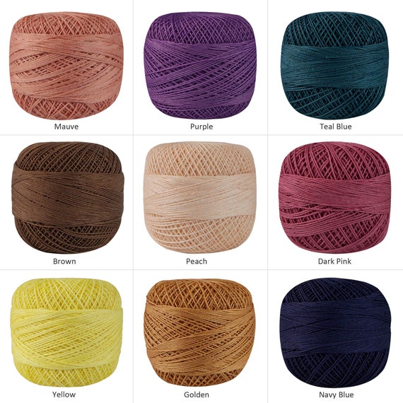 Tatting Threads Cotton Crochet Thread Mercerized Yarn Cross Stitch Doilies  Skeins Lacey Craft Thread Sze 40 