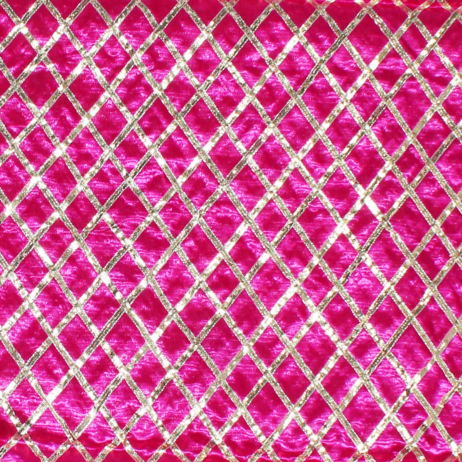 Dark Pink Fabric Indian Art Silk Fabric Gota Lace Work Fabric Etsy