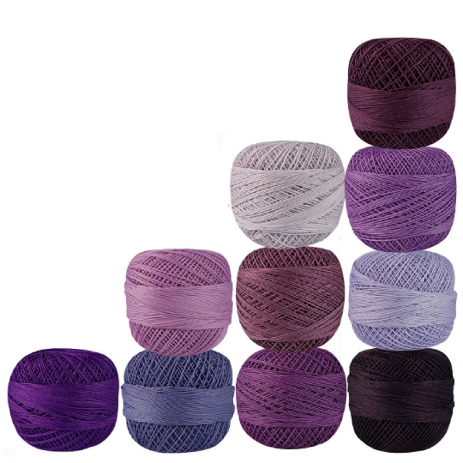 Cotton Tatting Crochet Thread Embroidery Mercerized Set of 10 Etsy