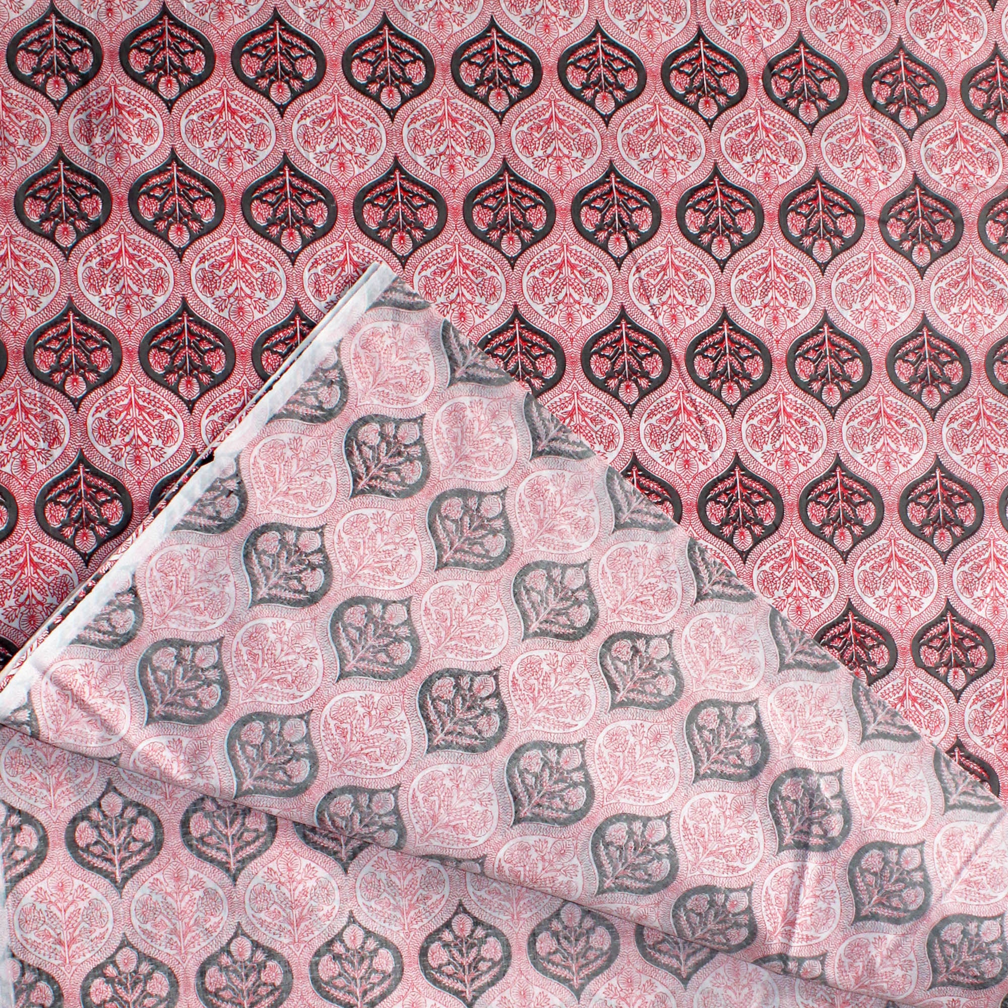 Cotton Block Print Fabric Indian Floral Design Fabric Hand Etsy UK