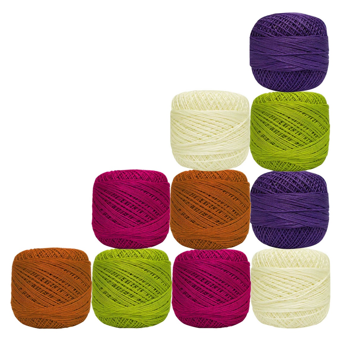 Cotton Tatting Crochet Thread Embroidery Mercerized Set of 10 Etsy