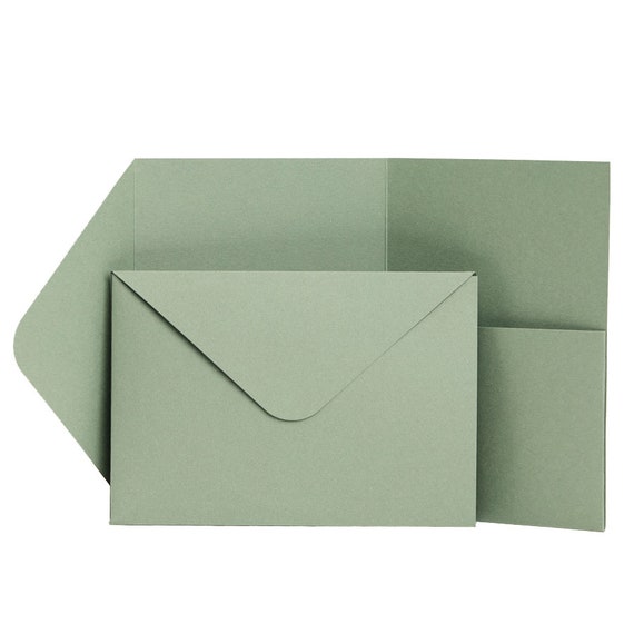 Diy Invitation Kit Pocket Fold Stationery Kit Folding Etsy