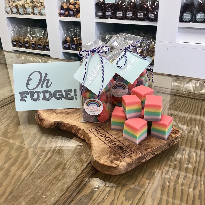 Vegetarian Fudge. Rainbow Fudge. Gay Gift. LGBT Present. Etsy