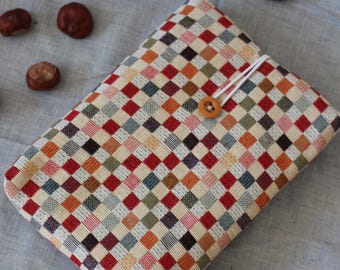 Capa de livro feita à mão, capa de livro acolchoada, bolsa de livro estampada, acessórios para livros, presentes para leitores ávidos