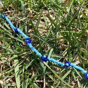 flower beaded anklet | adjustable anklet