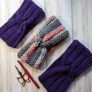 Rib Stitch With A Twist Ear Warmer Crochet Pattern Crochet image 4