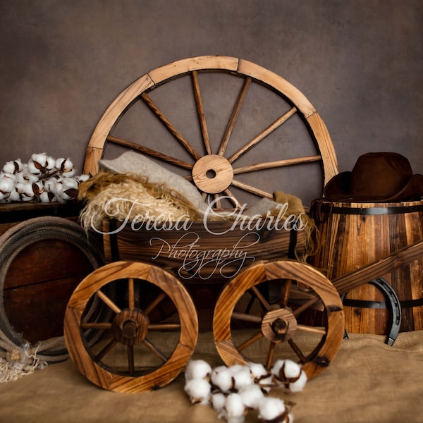 Newborn Country Western Digital Backdrop Background Image Instant Download with no watermarks!