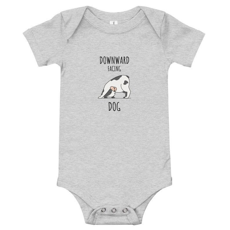 Fun Baby Onesie\u00aes Dog Baby Onesie\u00ae Yoga Dog Onesie\u00ae Yoga Baby Onesie\u00ae Downward Facing Dog Onesie\u00ae