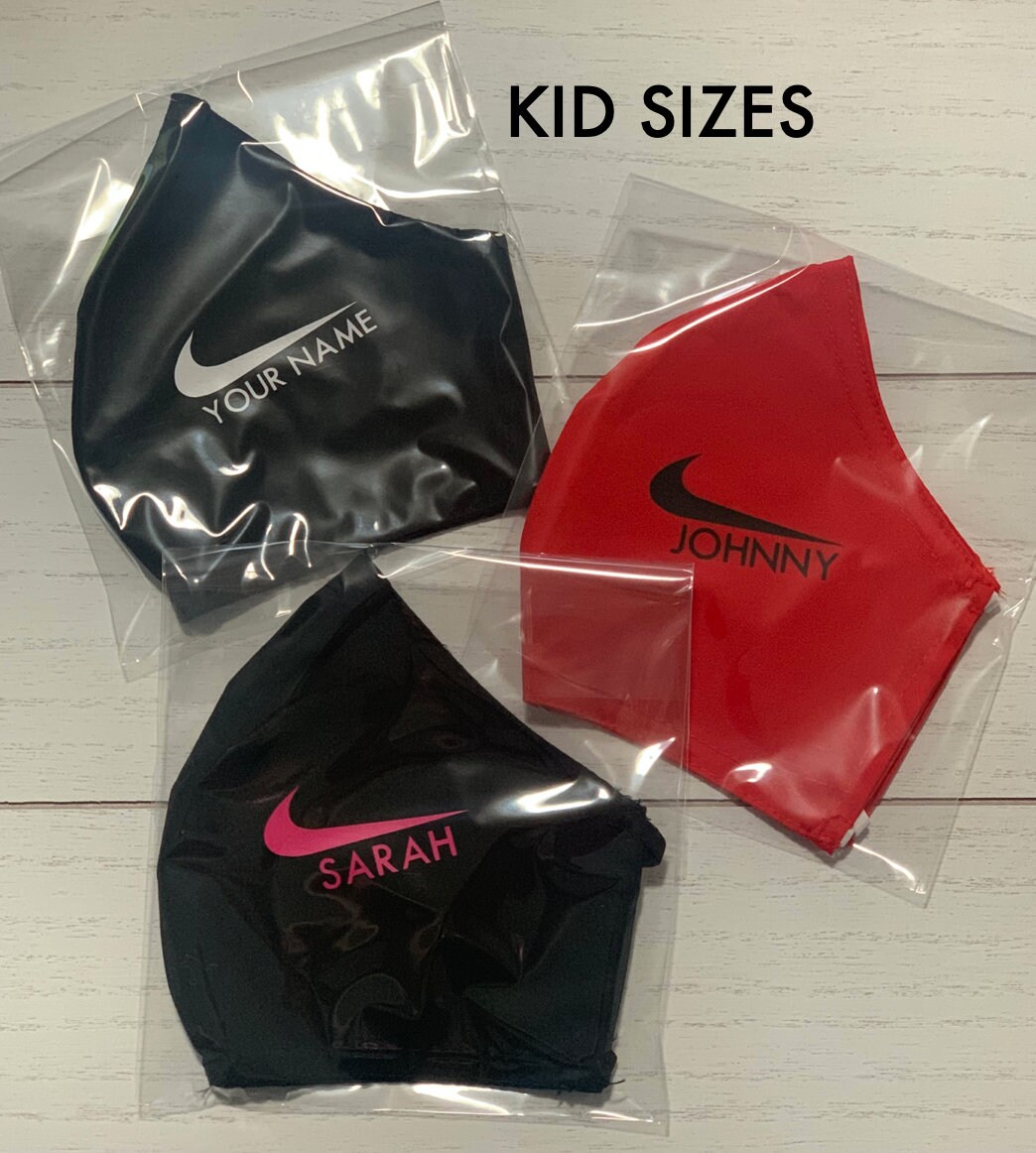 Kids Nike Inspired Personalized Mask