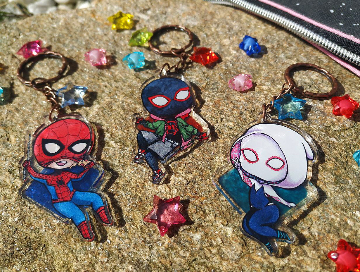 Acrylic Keychain Spider-Man Pattern A Spider-Man: Across the Spiderverse