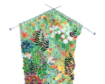 Austria In Wool Knitting Artwork Knitting Illustration Etsy