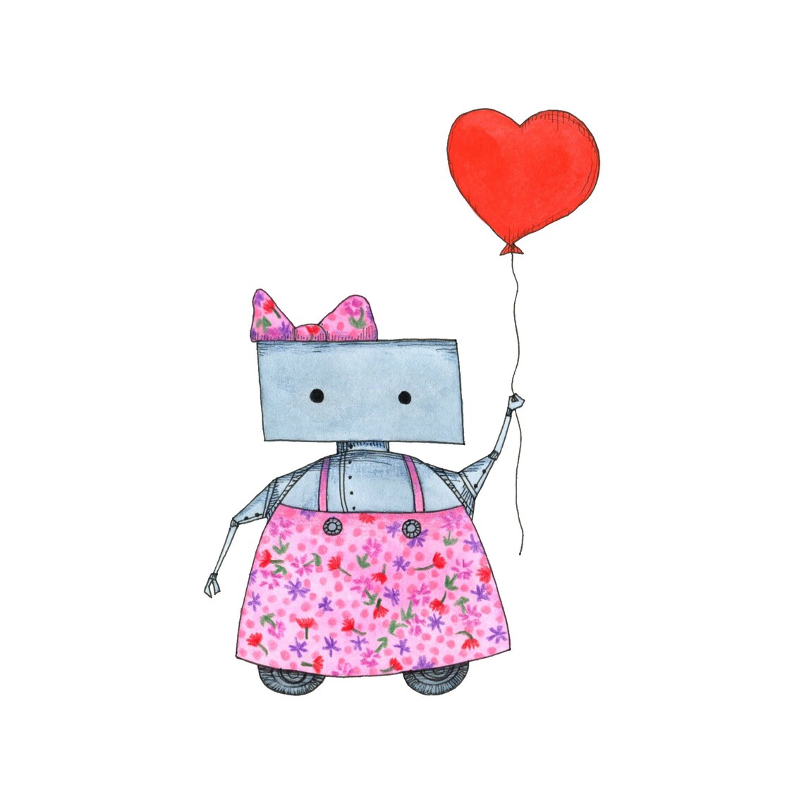 I Heart Robots and Monsters 4x6 inch Sticker Sheet with Three Etsy