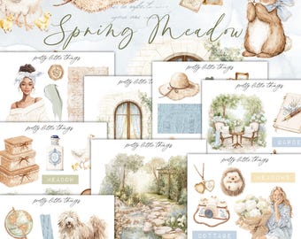Spring Meadow Mini Planner Decorative Sticker Kit | Journaling | Planner Stickers | Bullet Journal | Spring Stickers | Journal Stickers