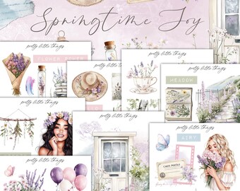 Springtime Joy Mini Planner Decorative Sticker Kit | Journaling | Planner Stickers | Bullet Journal | Spring Stickers | Journal Stickers