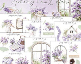 Among The Lilacs Mini Planner Decorative Sticker Kit | Journaling | Planner Stickers | Bullet Journal | Spring Stickers | Journal Stickers