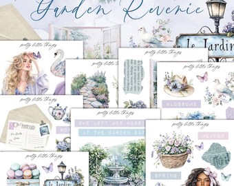 Garden Reverie Mini Planner Decorative Sticker Kit | Journaling | Planner Stickers | Bullet Journal | Spring Stickers | Journal Stickers