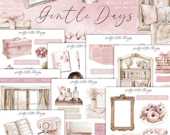 Gentle Days Mini Planner Decorative Sticker Kit | Journaling | Planner Stickers | Bullet Journal | Spring Stickers | Journal Stickers