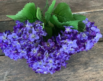 19" High Quality Hydrangea Bush x5 - Purple Lavender - Wedding Floral Arrangement Bouquet