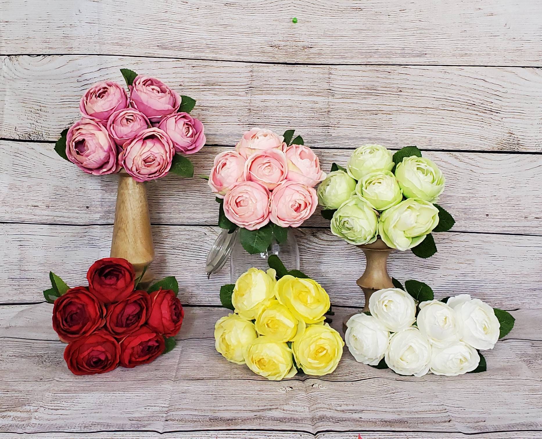 High Quality Silk Garden Rose Bush DIY Wedding Bouquet Etsy