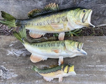 Artificial Large Mouth Bass - Lake Fish Theme Wreath Party Decorations Supplies