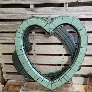 24&quot; Oasis Open Heart Fresh Flower Wreath Forms Set of 2 ~ Floral Foam Open Heart ~ Funeral supplies