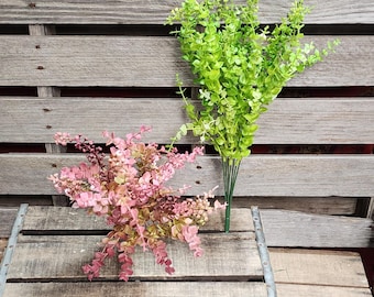 22" Plastic Eucalyptus Greenery Bush-Floral Bouquet Arrangement Supplies