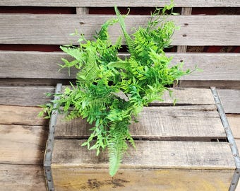 22" Plastic Mixed Greenery Bush- Faux Greenery -Floral Bouquet Arrangement Supplies
