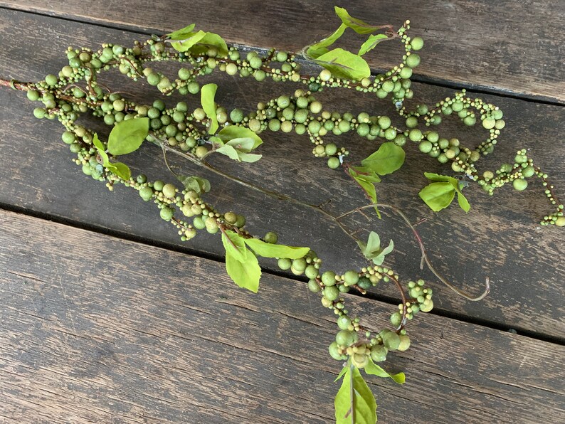 Green Berries Faux Greenery Filler Artificial Green Fake Stem Bush