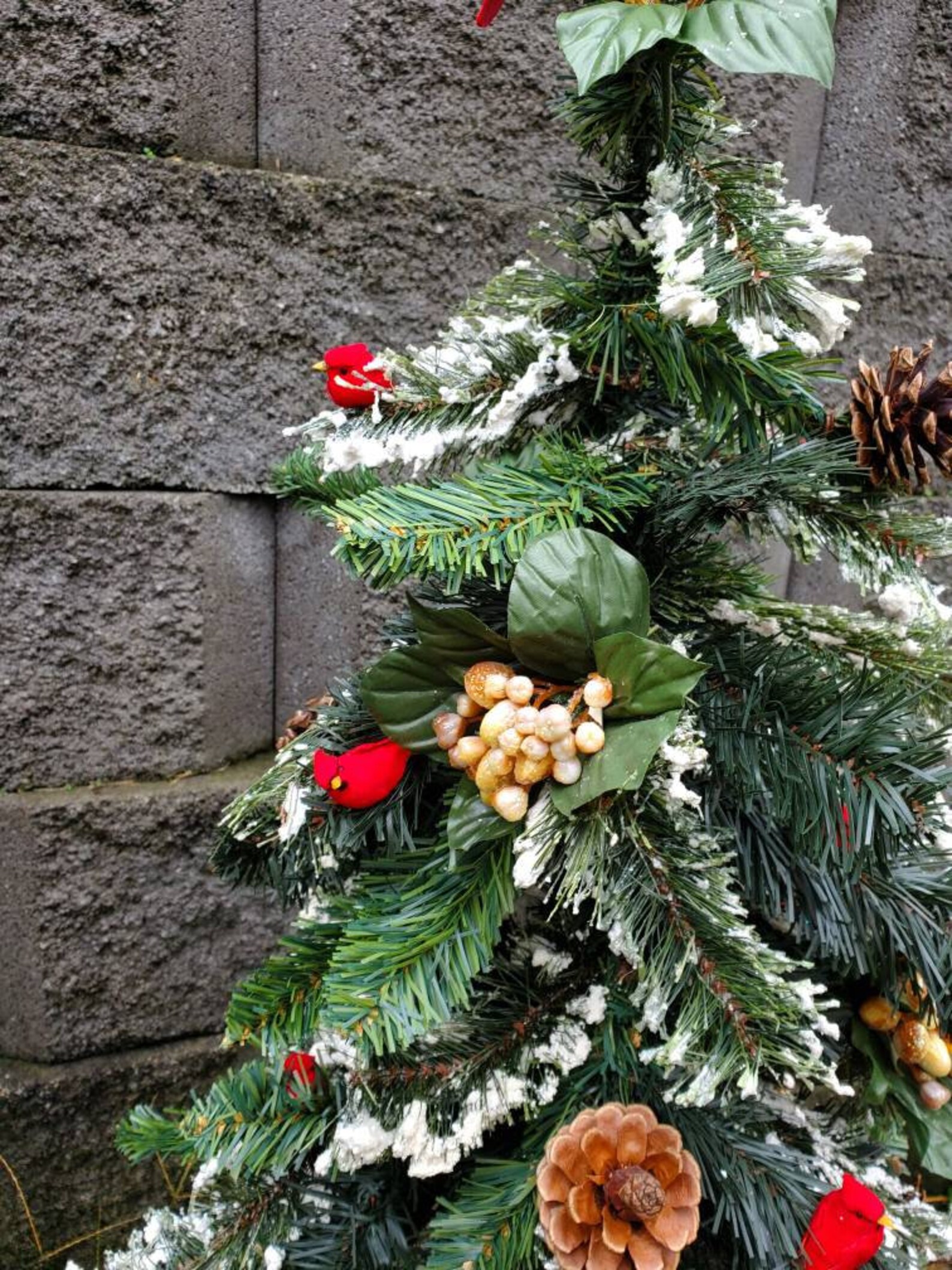 2' Frosted Christmas Tree Decorated With Berries and Etsy