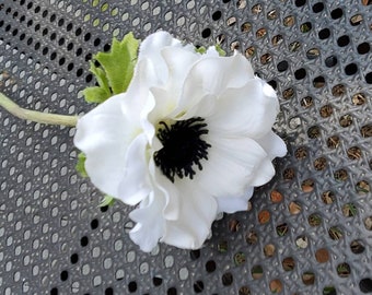 White Anemone Stem , Wedding Decor-  Floral Supplies Pick