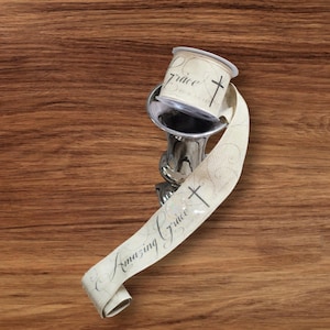 2.5" Amazing Grace Sympathy Wired Satin Ribbon - Funeral Ribbon 10 Yards