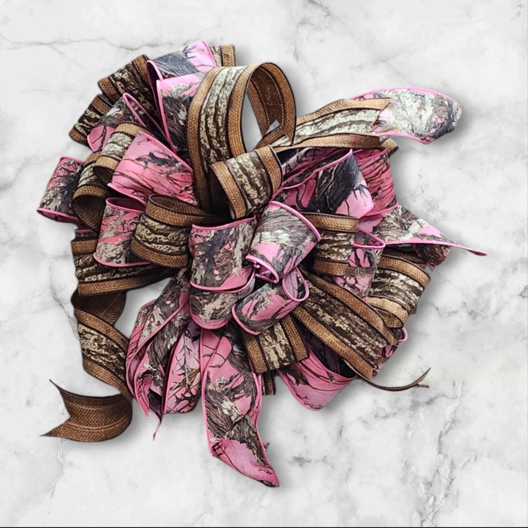 Large Pink Tree Topper Pink Camouflage Tree Topper Bow Large - Etsy