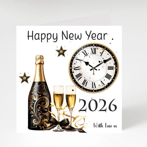 Happy New 2026 Pack of Cards, Happy New Year Card, New Year Card