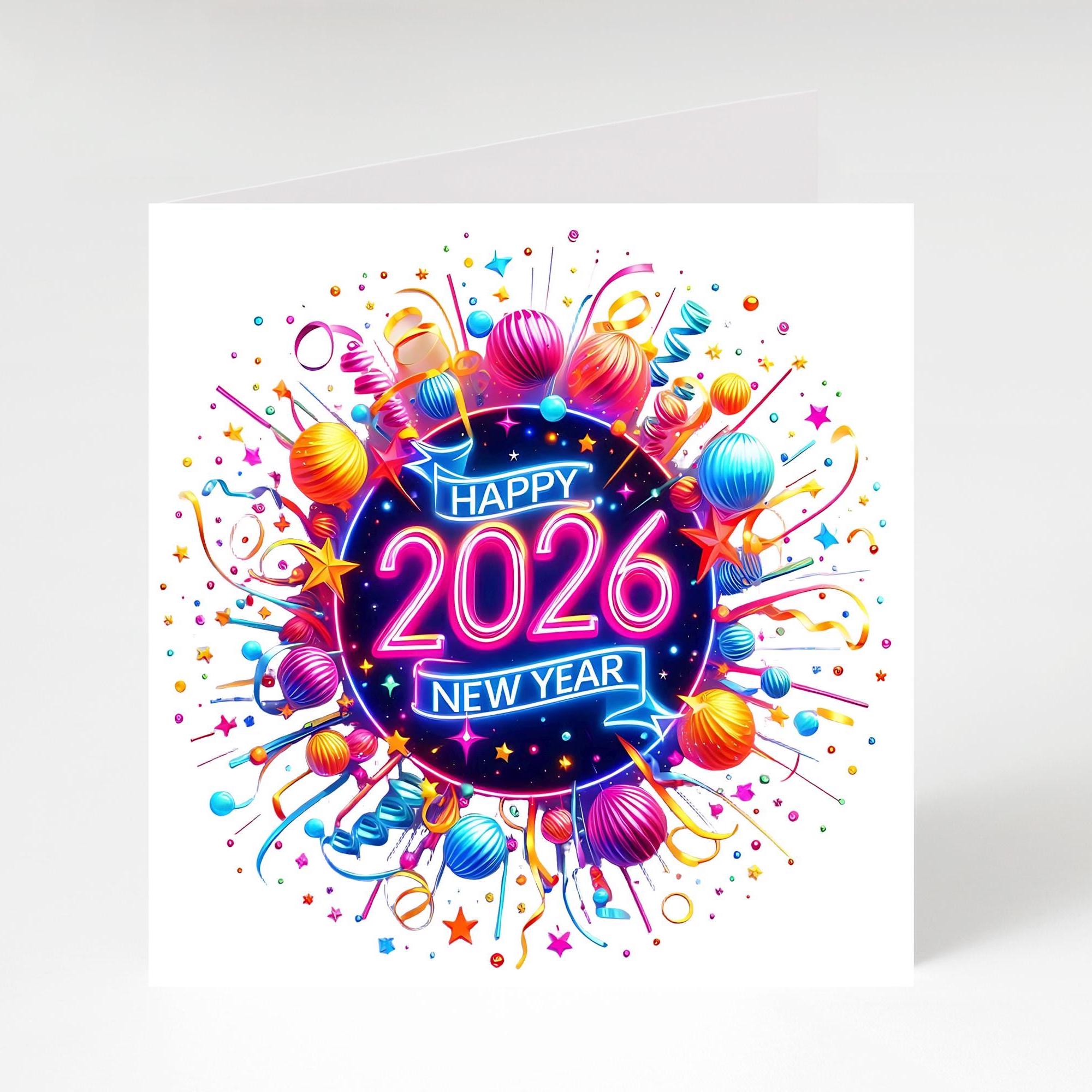 Happy New 2026 Pack of Cards, Pack of Cards for New Year, Happy